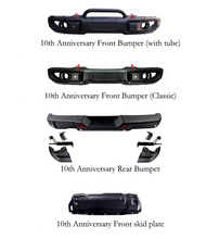 Load image into Gallery viewer, Steel 10th Anniversary Front Bumper With radar holes For Jeep Wrangler JL bull bar
