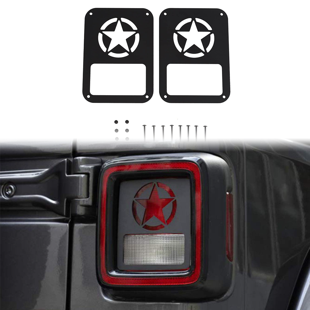 Tail Light Cover Rear Lamp Guards Protector for Jeep Wrangler JK JL