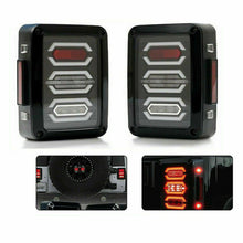 Load image into Gallery viewer, LED Tail Light Black with Smoke Lens For 07-17 Jeep Wrangle
