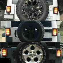 Load image into Gallery viewer, LED Tail Light Black with Smoke Lens For 07-17 Jeep Wrangle

