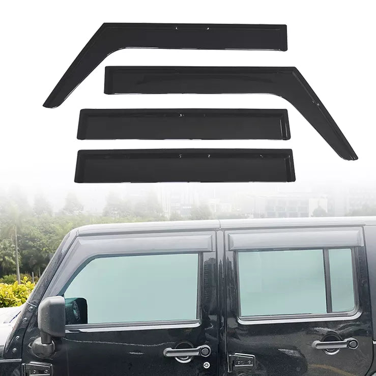 Visor Shades Sun Rain Guard Window Deflectors Car decoration Exterior accessories for Jeep Wrangler JK 2006-2017 4 Doors